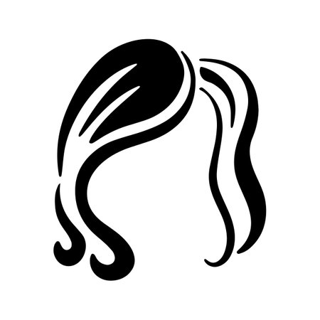 Beautiful hair wave abstract Logo design.Logo for business, salon, beauty, hairdresser, care.のイラスト素材