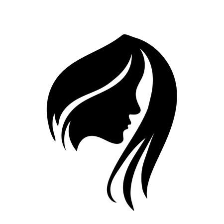 Beautiful hair wave abstract Logo design.Logo for business, salon, beauty, hairdresser, care.のイラスト素材