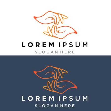 Hands hope for miracle logoのイラスト素材