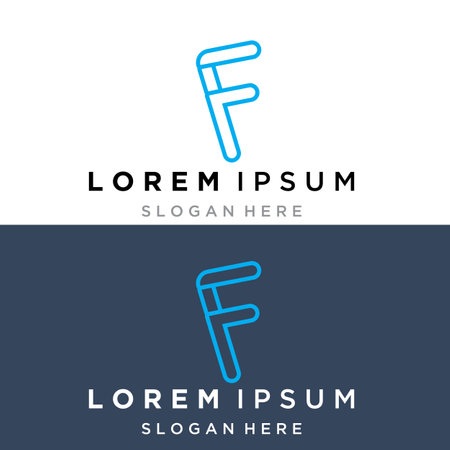 F Letter vector icon illustration designのイラスト素材