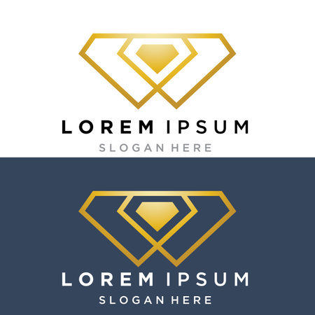 Diamond Logo Template vector icon illustration designのイラスト素材