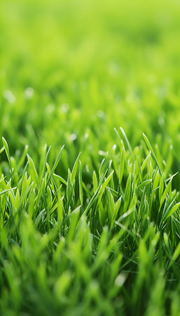 Fresh green grass close-up. Natural background. Selective focus.の素材