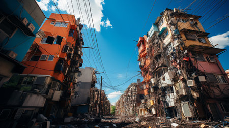 Houses in the city of Cartagena de Indias, Colombiaの素材