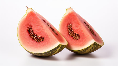 watermelon fresh  ripe watermelon , white background , Generate AIの素材