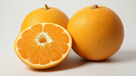 orange fruits fresh white background , Generate AIの素材