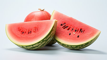 watermelon fresh  ripe watermelon , white background , Generate AIの素材