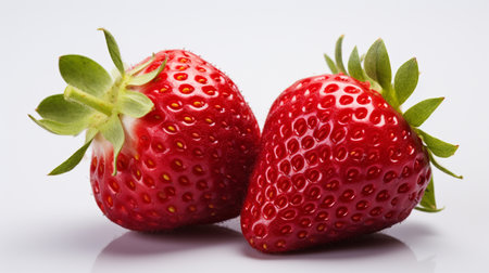 strawberry fresh strawberry , white background , Generate AIの素材
