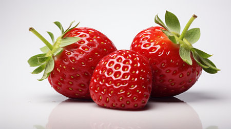 strawberry fresh strawberry , white background , Generate AIの素材