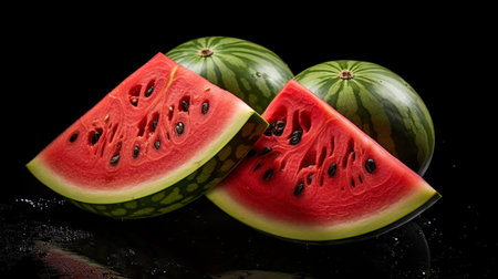watermelon fresh  ripe watermelon , white background , Generate AIの素材