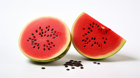watermelon fresh  ripe watermelon , white background , Generate AIの素材
