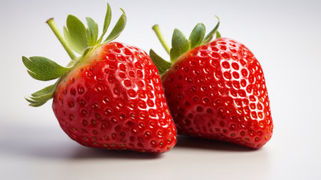 strawberry fresh strawberry , white background , Generate AIの素材