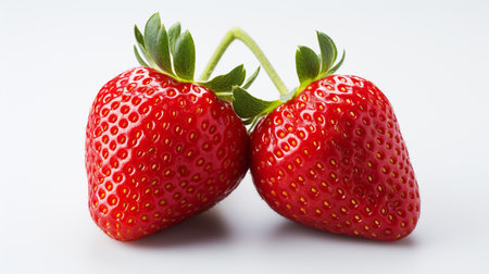 strawberry fresh strawberry , white background , Generate AIの素材