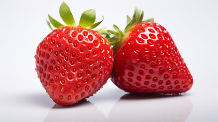 strawberry fresh strawberry , white background , Generate AIの素材
