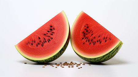 watermelon fresh  ripe watermelon , white background , Generate AIの素材