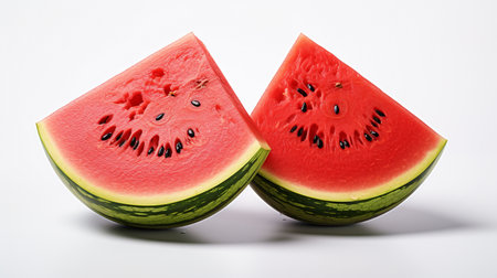 watermelon fresh  ripe watermelon , white background , Generate AIの素材