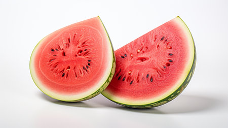 watermelon fresh  ripe watermelon , white background , Generate AIの素材