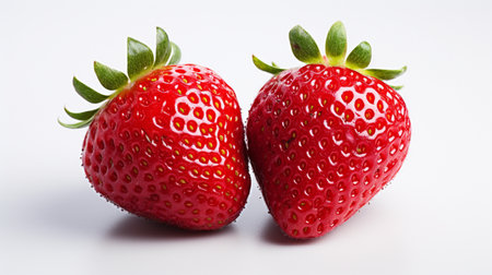 strawberry fresh strawberry , white background , Generate AIの素材
