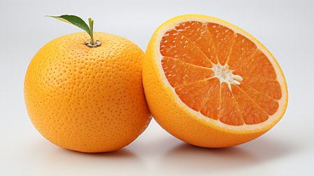 orange fruits fresh white background , Generate AIの素材