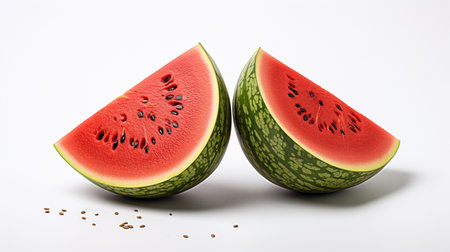 watermelon fresh  ripe watermelon , white background , Generate AIの素材