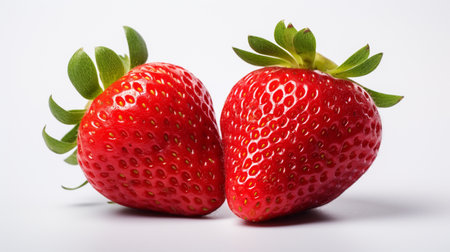 strawberry fresh strawberry , white background , Generate AIの素材