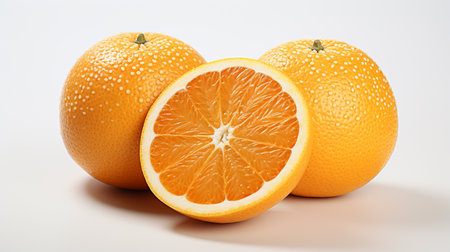 orange fruits fresh white background , Generate AIの素材