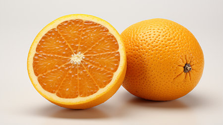 orange fruits fresh white background , Generate AIの素材