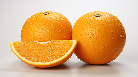 orange fruits fresh white background , Generate AIの素材