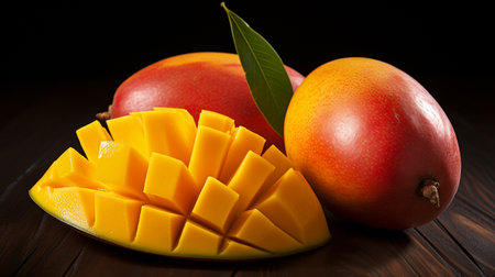 mango fresh mango , white background , Generate AIの素材