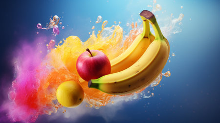 Bananan fresh yellow realistic photo studio , Generate AIの素材