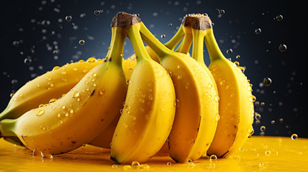 Bananan fresh yellow realistic photo studio , Generate AIの素材
