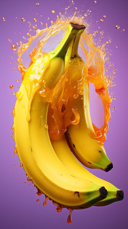 Bananan fresh yellow realistic photo studio , Generate AIの素材