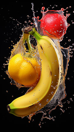 Bananan fresh yellow realistic photo studio , Generate AIの素材