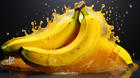 Bananan fresh yellow realistic photo studio , Generate AIの素材