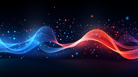 Abstract Dash Dot Background @Abstract dash dot line background flow wave pattern. Generate AIの素材