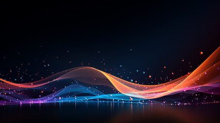 Abstract Dash Dot Background @Abstract dash dot line background flow wave pattern. Generate AIの素材
