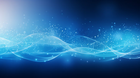 Abstract blue background Particle Background with Copy Space , Generate AIの素材