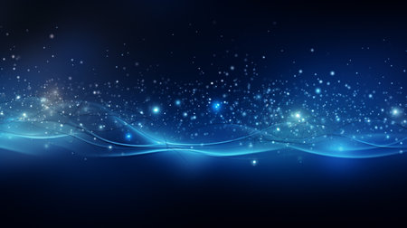 Abstract blue background Particle Background with Copy Space , Generate AIの素材