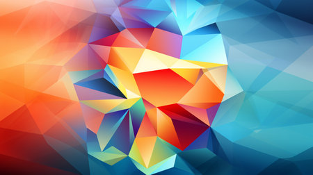 Abstract colorful background with triangles Generate AIの素材