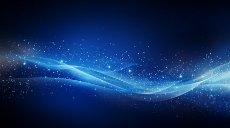 Abstract blue background Particle Background with Copy Space , Generate AIの素材