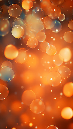 Abstract colorful bokeh circles orange , Generate AIの素材