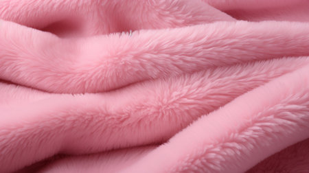 Pink fur texture, background. Fluffy pink fur texture. Close upの素材