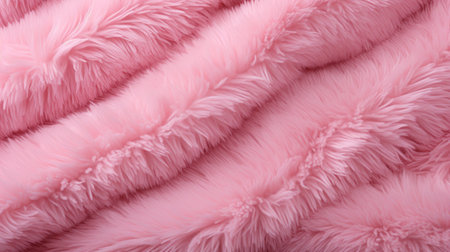 Pink fur texture background. Close up of pink fluffy fabric texture.の素材