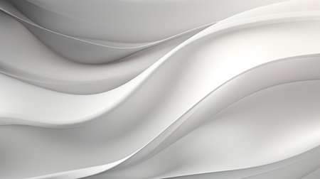 White abstract wavy background. 3d rendering, 3d illustration.の素材