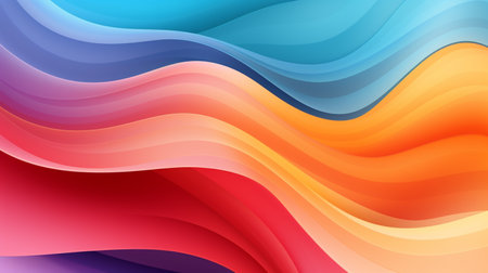 Colorful 3d wavy background. Vector illustration for your designの素材