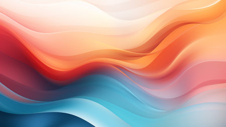 abstract background with smooth lines in orange and blue colors, vector illustrationの素材