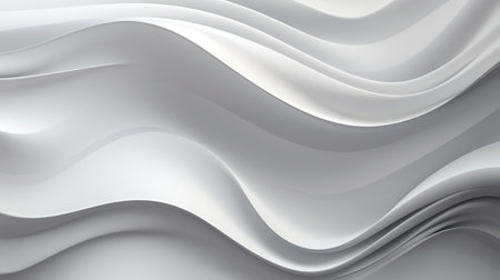 White abstract wavy background. 3d rendering, 3d illustration.の素材