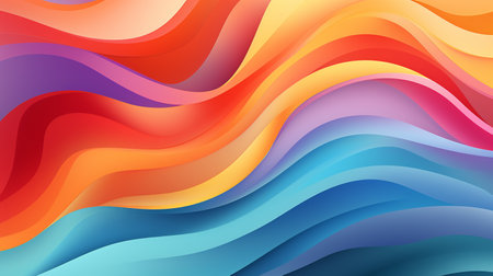 Abstract colorful background with curved lines. Vector illustration. Eps 10.の素材