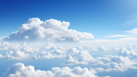 Cloudy blue sky abstract background, blue sky background with tiny clouds, 3d illustrationの素材