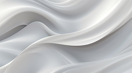 White abstract wavy background. 3d rendering, 3d illustration.の素材