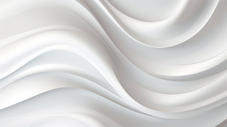 Abstract white wavy background. 3d rendering, 3d illustration.の素材